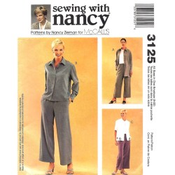 3125 SHIRT JACKET 2 LENGTHS, CAPRI DRAWSTRING PANTS PATTERN 8-22